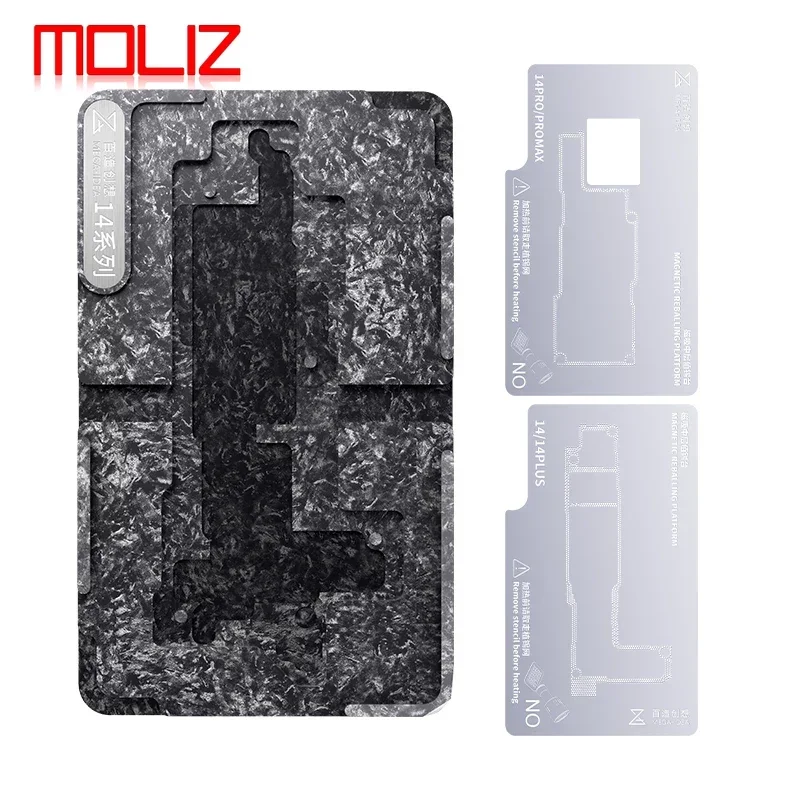 MEGA IDEA Middle Layer Board Plant Tin Platform BGA Reballing Stencil Kit for iPhone 11 12 13 14 15 PRO X XR XS MAX Repair Tools