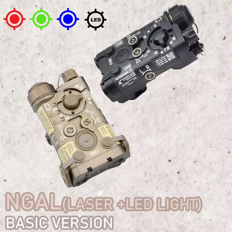 

Tactical Airsoft NGAL Simple Version Red Dot Green Blue Indicator White LED Light Fit 20mm Rail Hunting Outdoor Weapon Gun