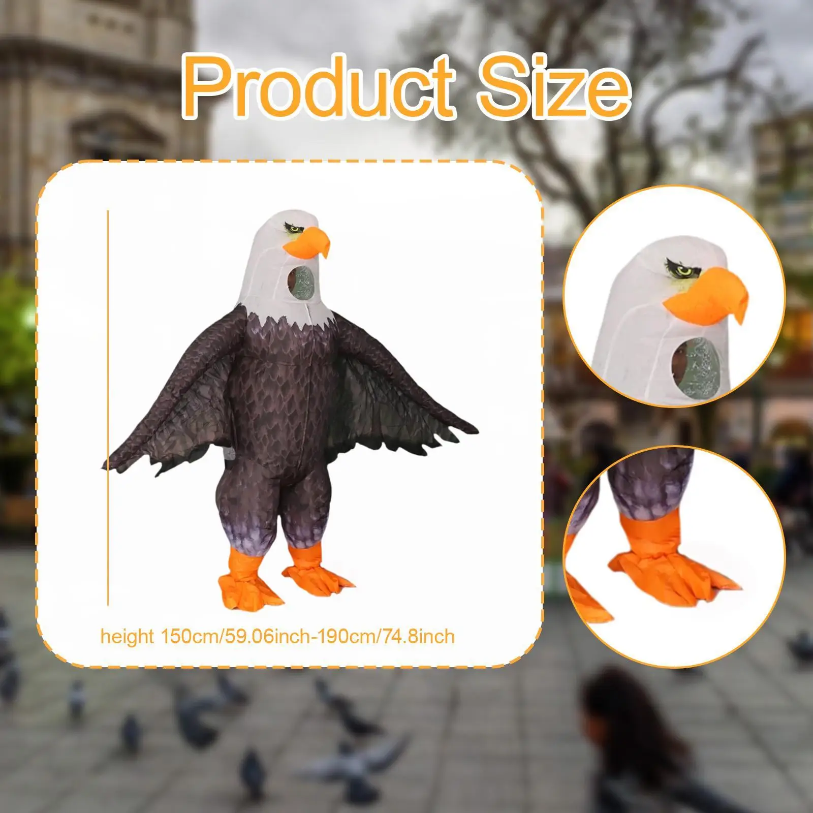 Disfraz inflable, práctico y cómodo traje de utilería para fiesta de Halloween