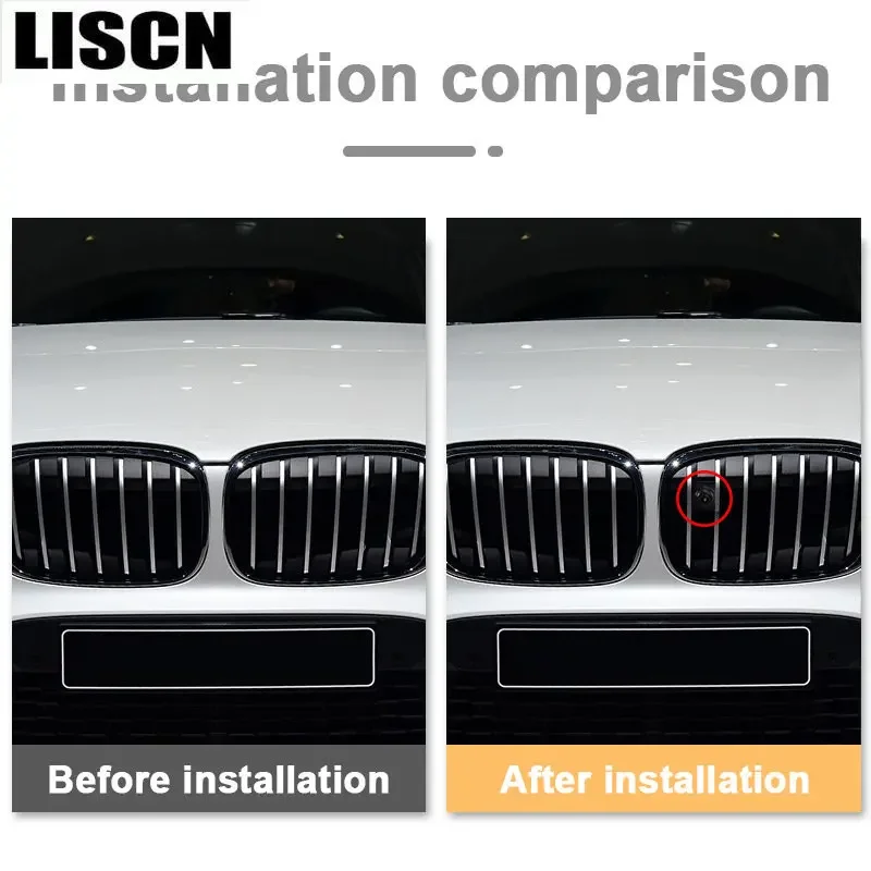Car Parking LOGO HD Front View Camera Waterproof Night Vision For BMW X1 F48 2015 2016 2017 ~ 2020 With Electroplated Grille