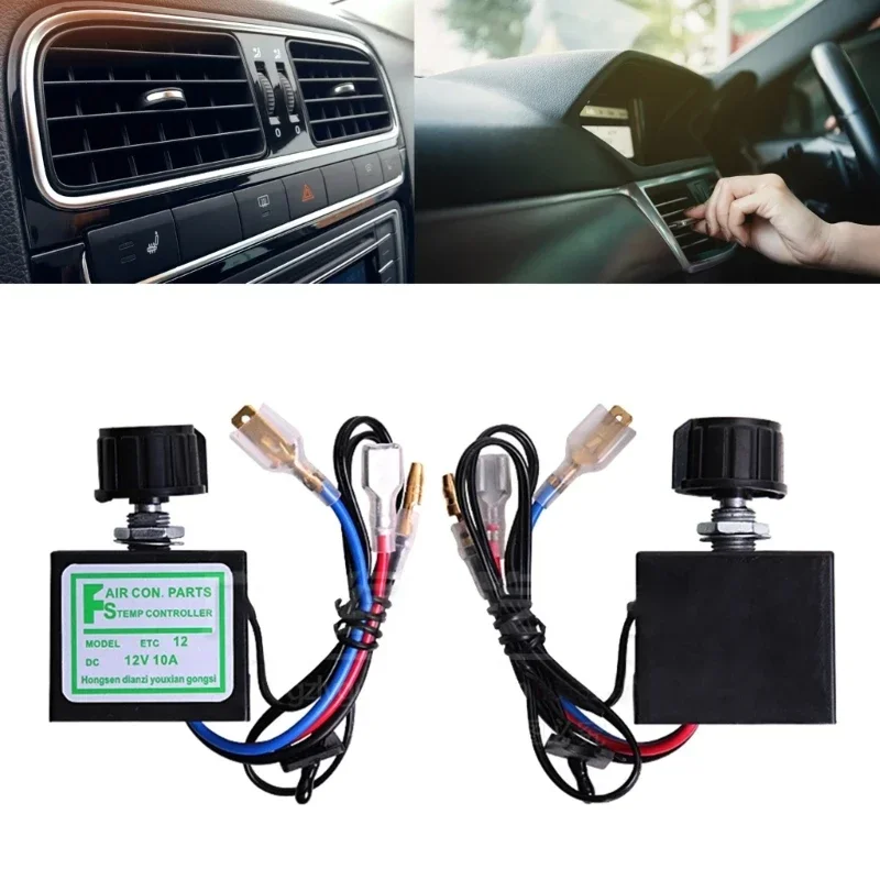 

Thermostat Temperature Rotary Switch with Sensor DC12V / 24V Electronic Temperature Control for Auto A/C Air Conditioner