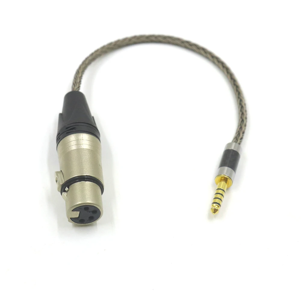 16 Core 4.4mm bilanciato maschio a 4 pin XLR bilanciato femmina adattatore Audio per cuffie da 4.4mm a connettore per cavo bilanciato XLR