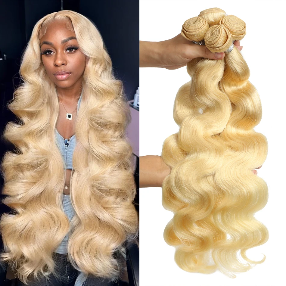 30 40 Inches 613 Honey Blonde Bundles Remy Human Hair Weave Bundles Double Track Peruvian Body Wave Bundles Human Hair Extension