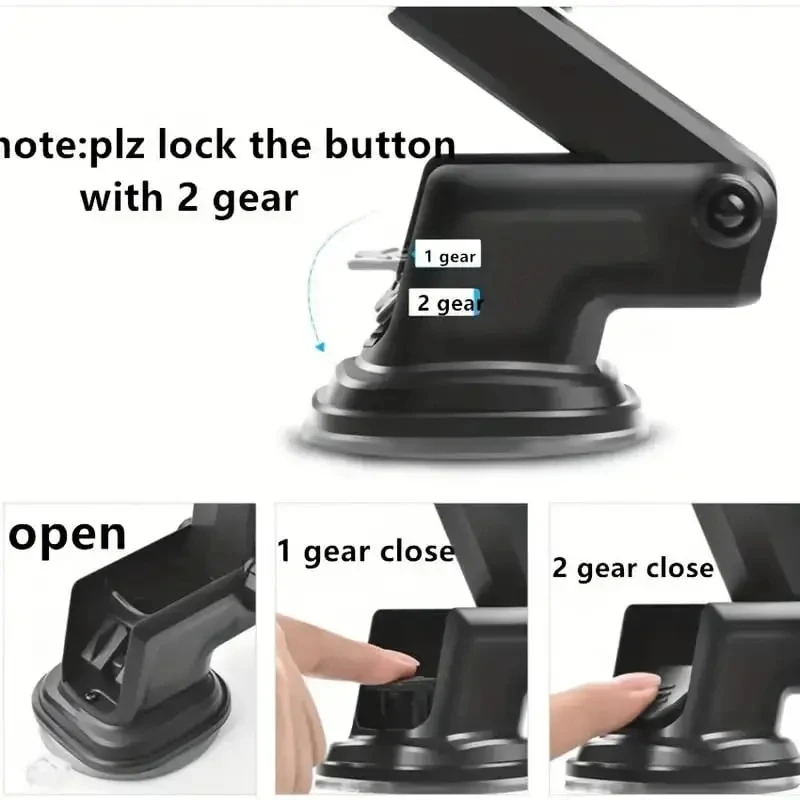 Car Phone Holder Car Dashboard Windshield Suction Cup Holder Universal Phone Holder Air Outlet Clip Telescopic Phone Holder image 5