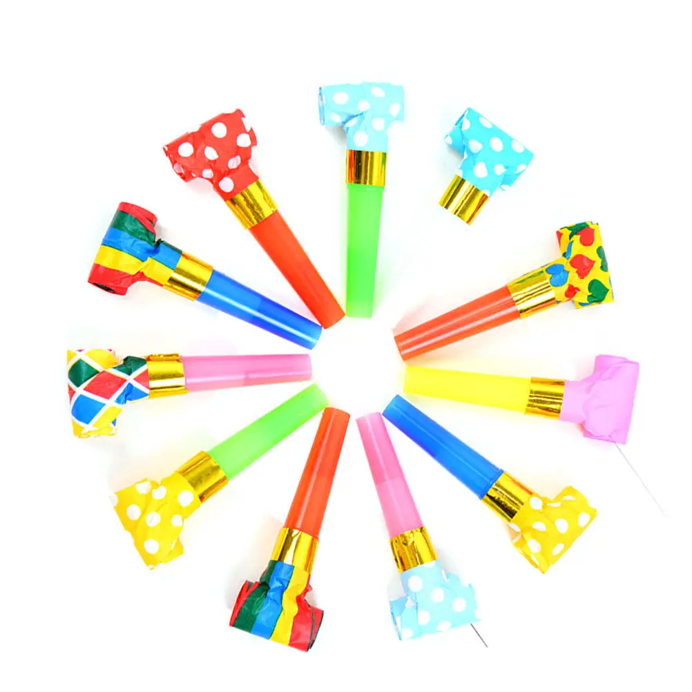 120Pcs Bright Color Cheering Whistles Plastic Party Noise Makers Loud Festive Props Birthday Halloween Wedding