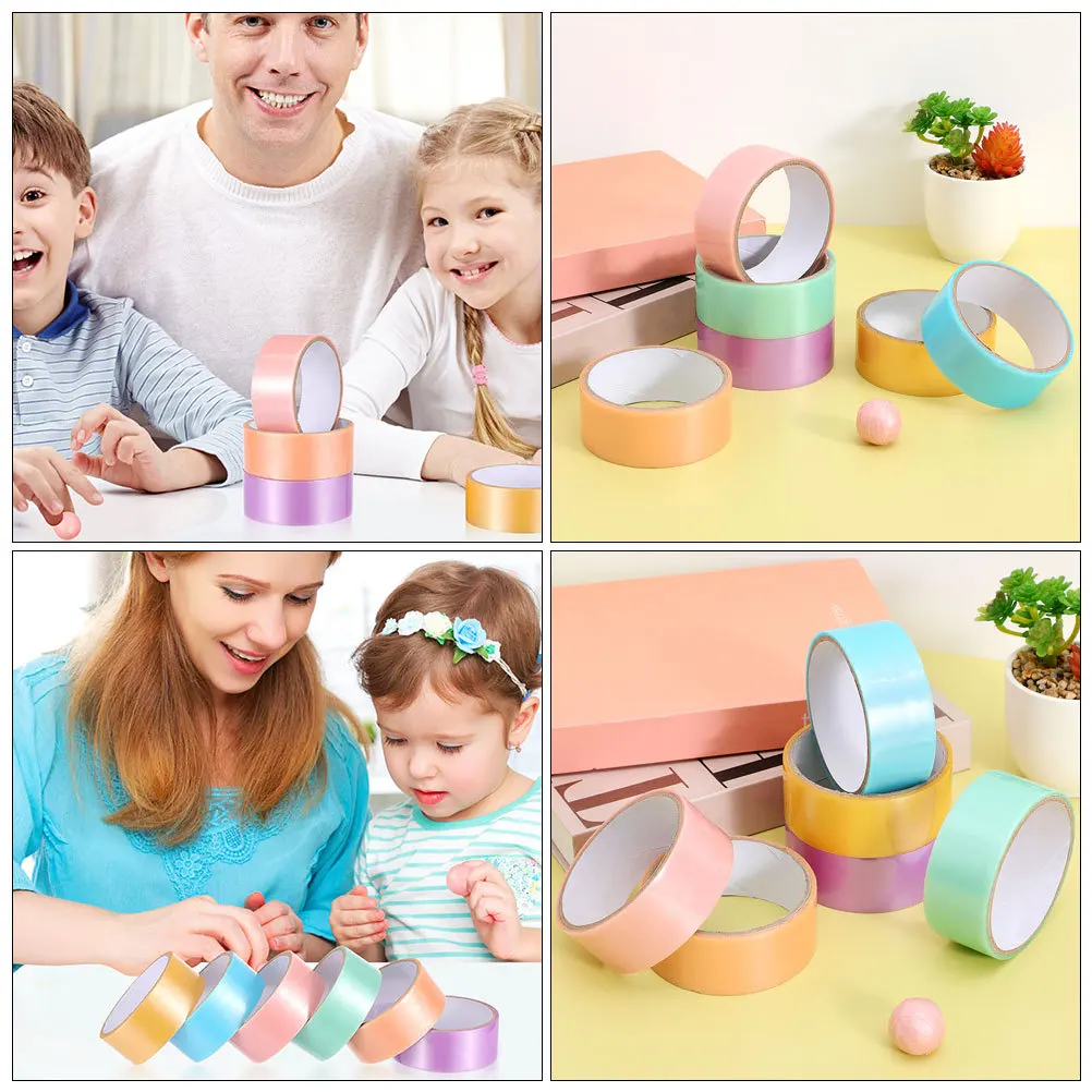 

18 Rolls Self-Adhesive Ball Tapes for DIY Projects Journals Notebooks Portable Adhesive Tapes for Creative Designs