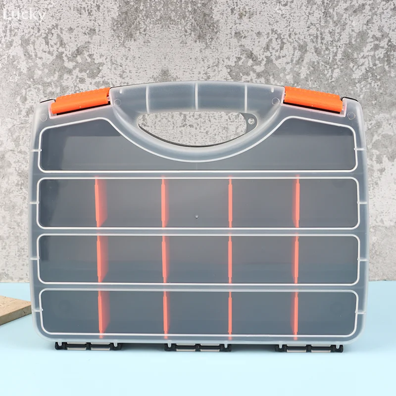 Tool Box Organizers And Storage Plastic Container Compartment Adjustable Detachable Chest Case For Tool Hardware Fastaner Screw
