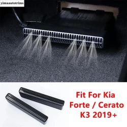 Car Rear Seat Under Floor Air AC Duct Vent Outlet Protective Dust Cover Plastic Accessories For Kia Cerato Forte K3 2019 - 2024