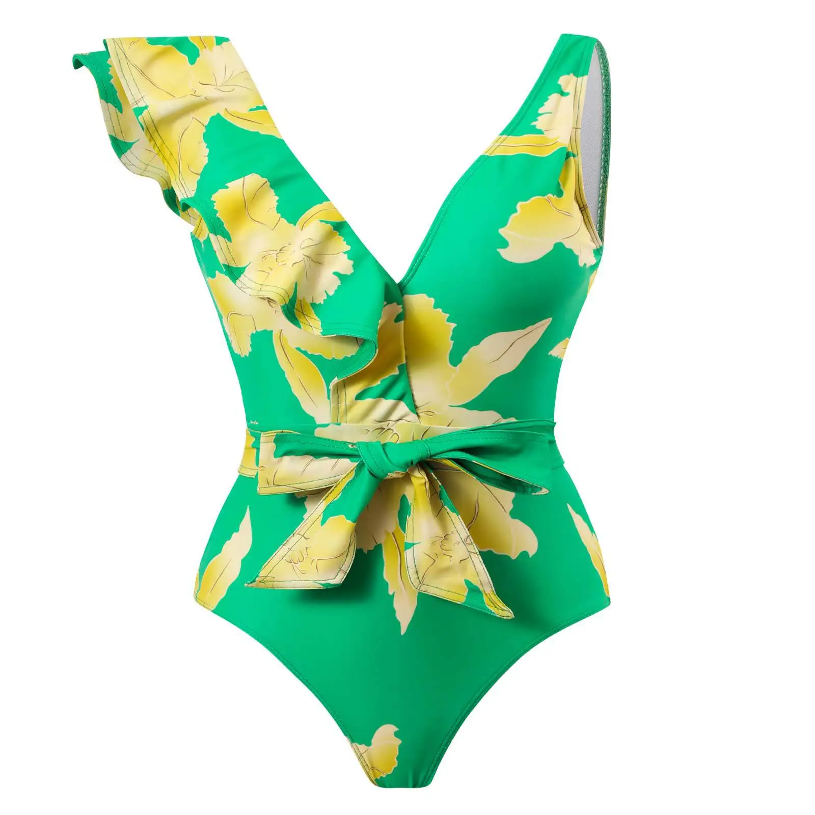 Cikini-Maillot de bain une pièce en mousseline pour femme, bikini à volants, ensemble de jupe de plage, maillots de bain sexy, maillot de bain, nouveau, 2022