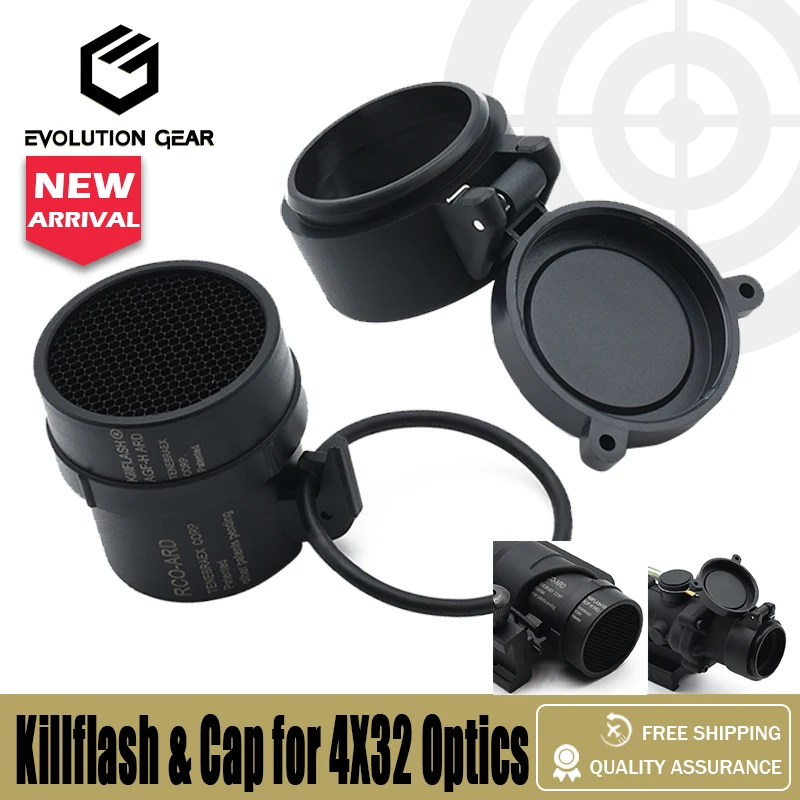 

Тактическая крышка Evolution Gear, антибликовое ARD-устройство для винтовки 4X32, оптическая сотовая сетка, убийца вспышки