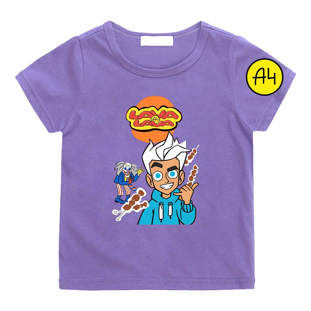 Merch A4 Lamba Cotton T-shirt Short Tops Boys Tshirt Y2k Tees Влад Бумага А4 Summer Anime Tees Kids Clothes Girls Tops Vlad A4
