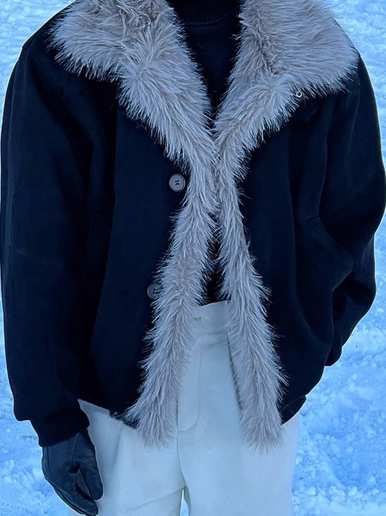 Men's Fur Integration Parkas Male 2025 Winter New Thickened Warm Design Chic Down Coats American Style Lapel Cotton Jacket Coats