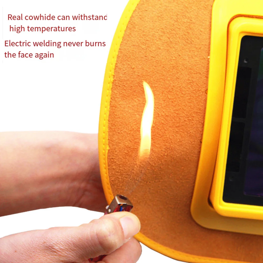 For Welding Auto Darkening Welding Helmet Anti-Glare Breathable Nose Vent Good Fire Resistance For All Face Shapes