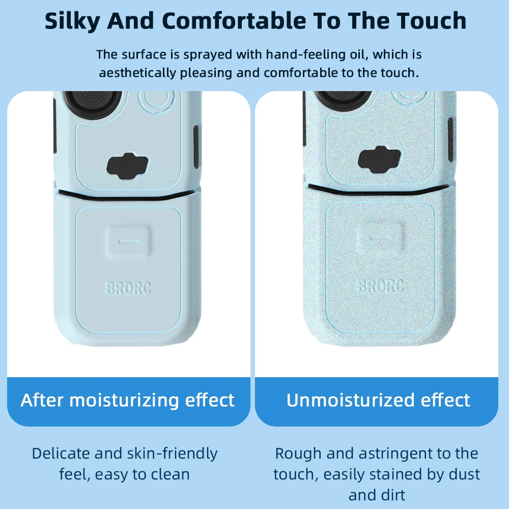BRDRC Pocket 3 Silicone Cover Protective Case Lens Protector Scratch-Resistant Sleeve Skin for DJI OSMO Pocket 3 Accessories