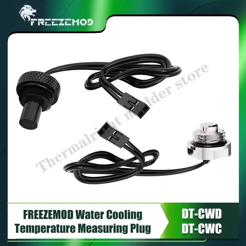 FREEZEMOD Water Cooling Temperature Measuring Plug 3950 Thermometer Sensor 10K Waterproof,Short Or Long,DT-CWD DT-CWC