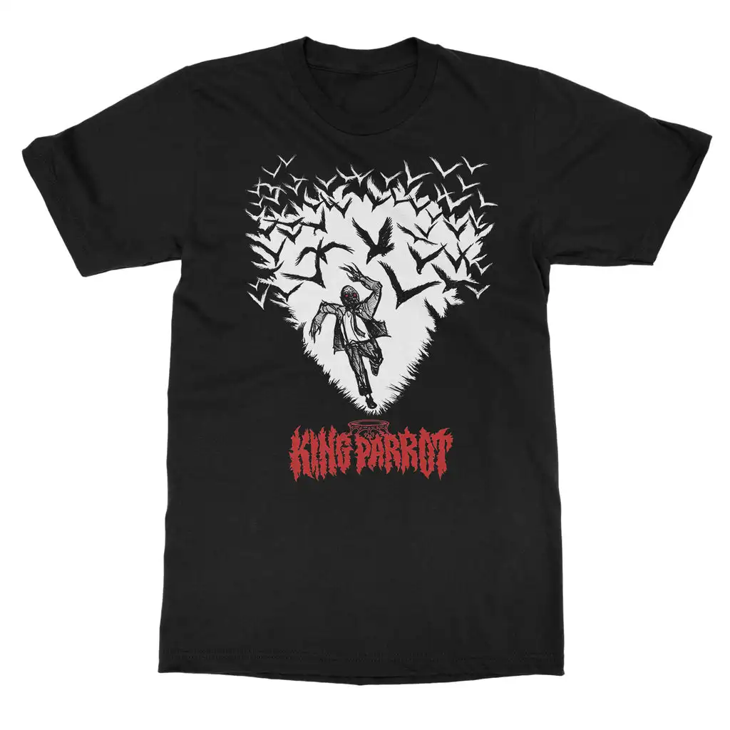 King Parrot Band Graphic Cotton T-shirt Unisex Summer Short Sleeve Fashion Brand Tee Luxury Casual Vintage Tees