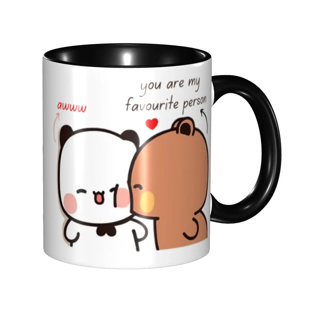 لتقوم بها بنفسك أنت الوحيد الذي أريده من جانبي BuBu DuDu أكواب السيراميك مخصصة فناجين القهوة الخوخ وغوما هدية إبداعية #1