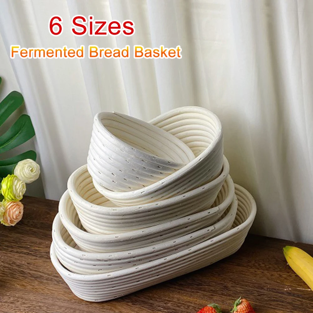 Banneton Rattan Bread Proofing Basket Natural Oval Dough Fermentation Wicker Sourdough for Professional and Home Baking Baker