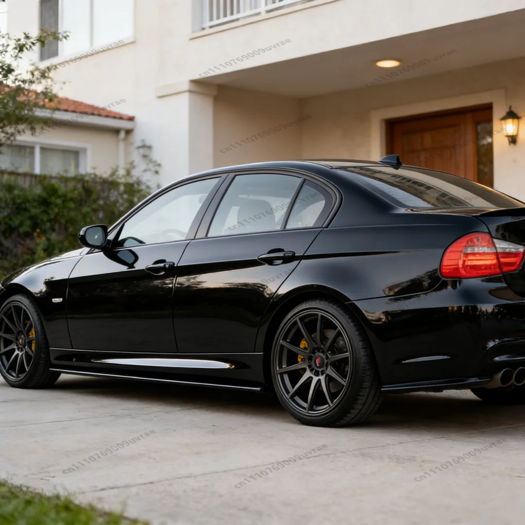 For BMW 3 Series E90 E92 E93 M3 2005-2013 4PCS Gloss Black ABS Side Skirt Extension Splitters Winglet Spoiler Bumper Protector - view 2