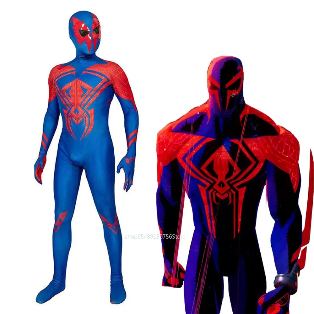 

Spiderman Across The Spider Verse Jumpsuit Cosplay Costume Spiderman 2099 Miguel O'Hara Bodysuit Kids Adult Halloween Bodysuit