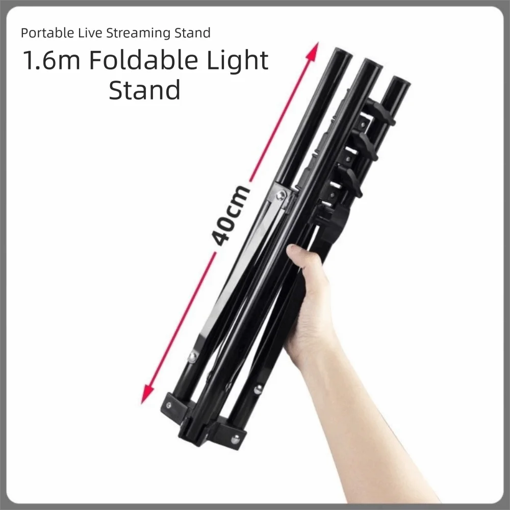 Adjustable Light Stand Portable Multifunction Photographic Lighting Bracket Reverse Folding Stretchable Tripod Light Stands
