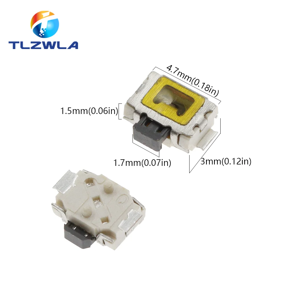 100PCS 3X4X1.4MM Micro Switch SMD 2Pin Tactile Push Button Key Switch For Mobile Phone 3*4mm Machine