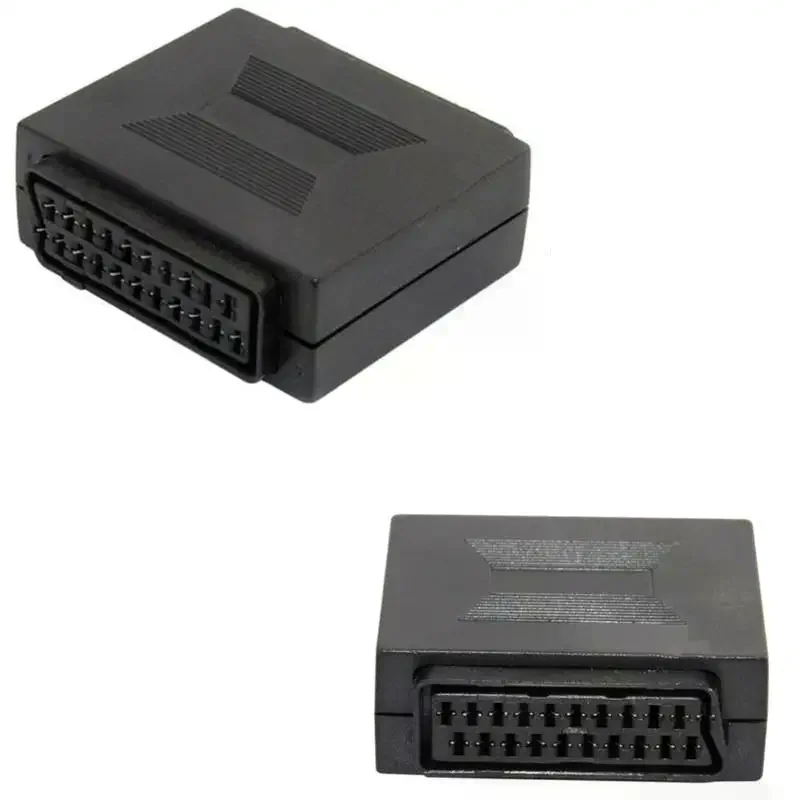 C90F Efficient 21 Pin SCART Coupler Adapter Female To Female Joiner Connector For Improved Auditory Experience