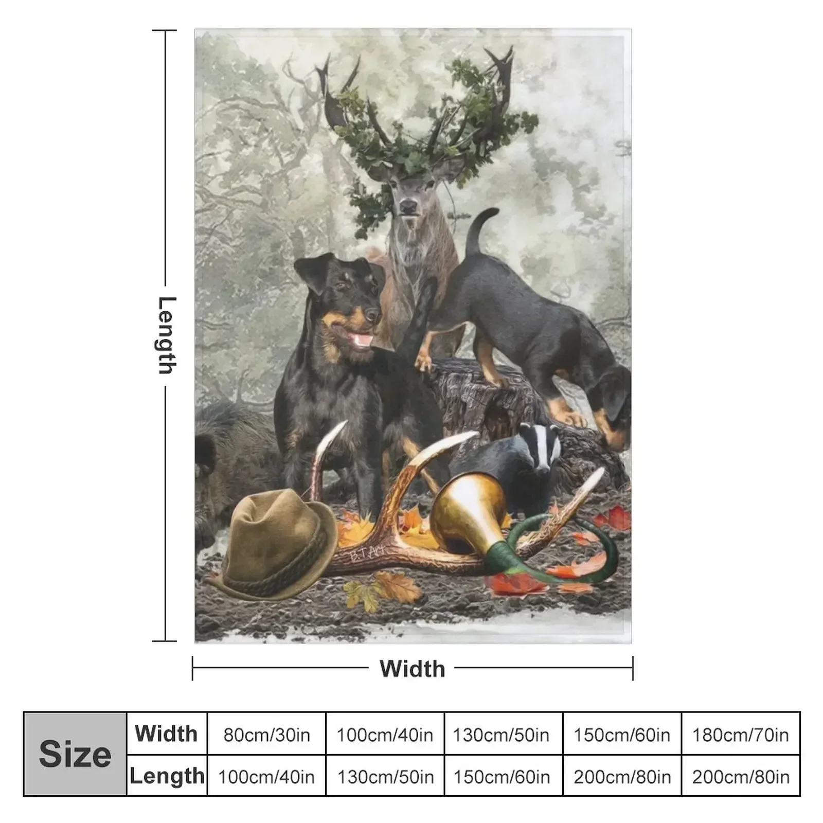 Jagdterriers , Hunting dog Art Throw Blanket Plush Winter beds Blankets