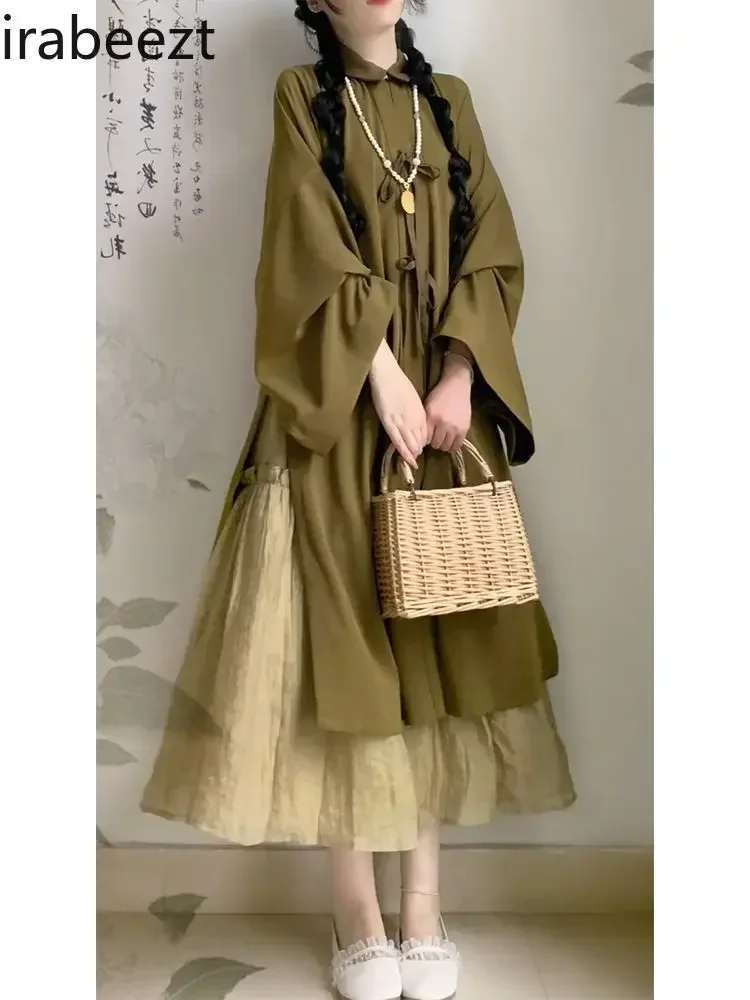 New Chinese Thin Artistic Style National Fashion Loose Fit Improved Suit Han Element Skirt Hot Sale Casual Modern Hanfu