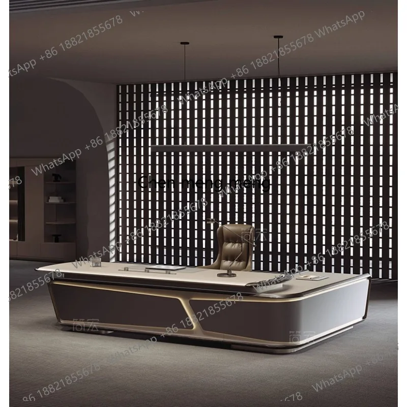 Atmosphere, president, boss, desk, chairman, large class desk, light luxury, high-end feeling