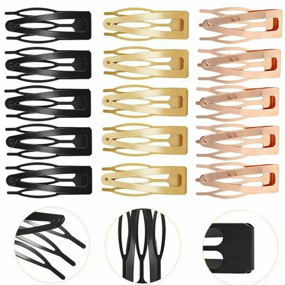 10pcs Metal Snap Hair Clips Updo Hair Pin Hair Organizer Hair Headwear Clack Click Women Accessories Hairpins G5K2