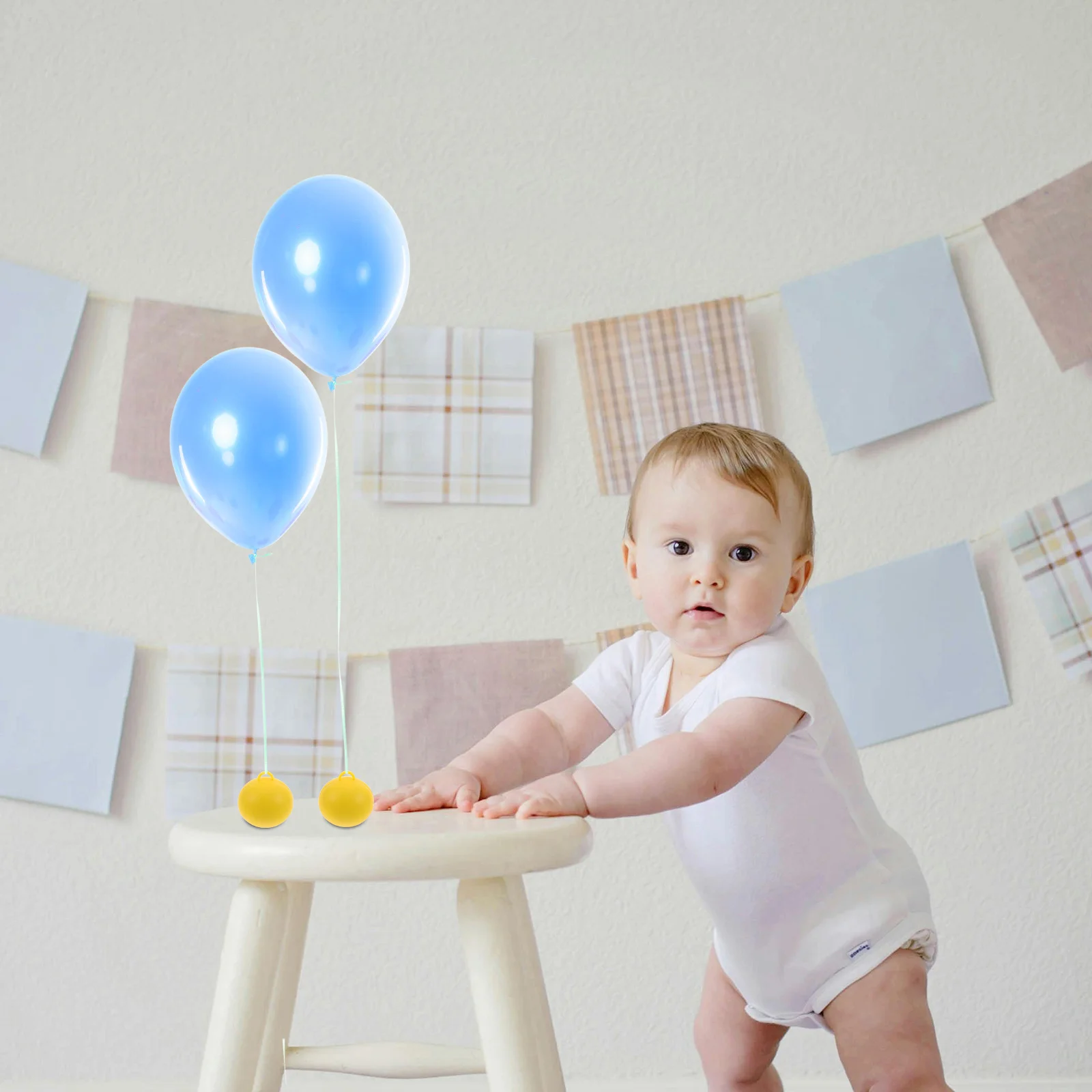 

6Pcs Helium Balloon Weights Plastic Pendants Floating Balloon Anchors Holders Blocks Weighted Base Wedding Birthday Event