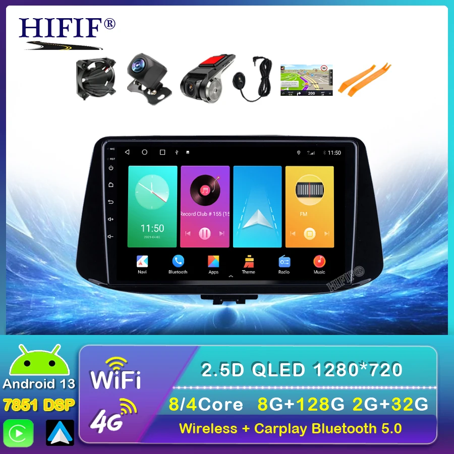 

9 Inch Android 13 For Hyundai I30 2017 2018 Car Intelligent Multimedia Radio Stereo Video Player GPS Navigation