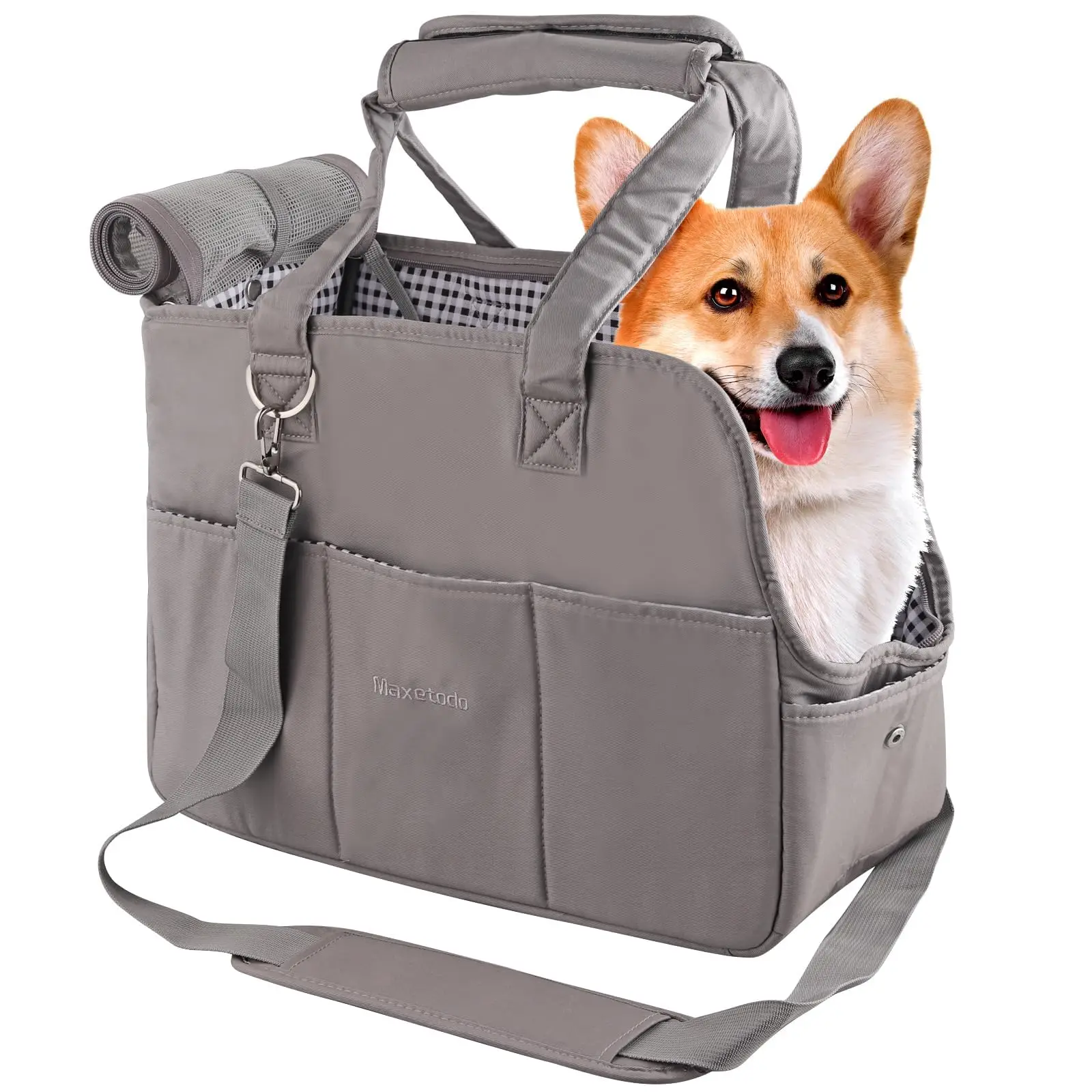 

Dog Purse Carrier for Small Dogs (8 lbs)&Cats (11 lbs) Stylish Pet Carrier for Women,Travel,Walking,Shopping Airline Approved