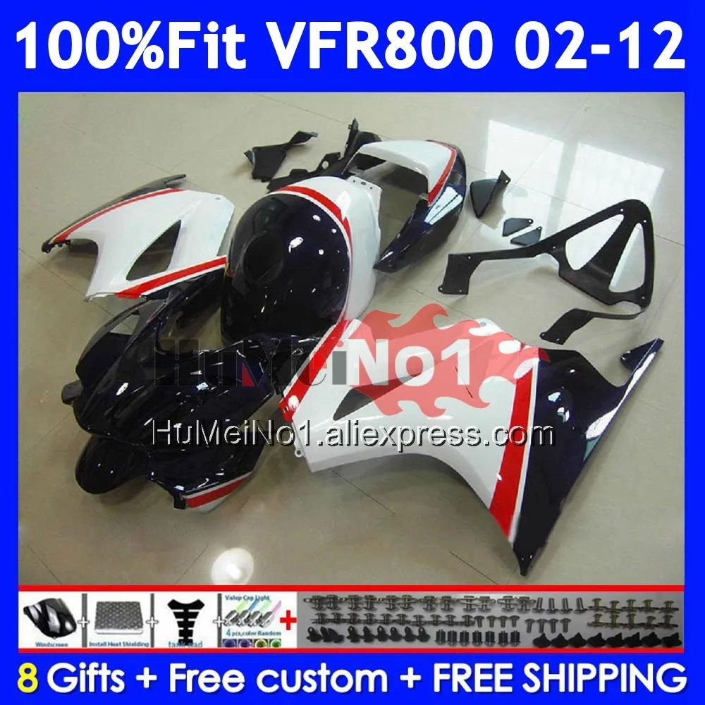 Interceptor For HONDA VFR800 VFR 800RR 800 RR 2002 2003 04 2005 2006 2007 46No.23 VFR800RR 08 Dark Blue 09 10 11 12 Fairings