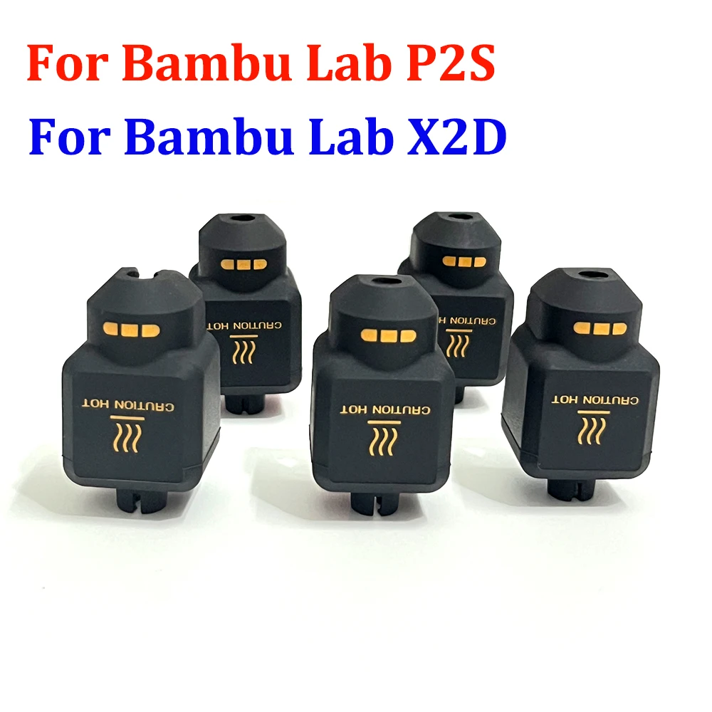 for Bambu Lab X2D P2S Silicone Socks 3D Printer Hotend Protector Cover Case Heat Insulation for Bambulab P2S Silicone Sleeve