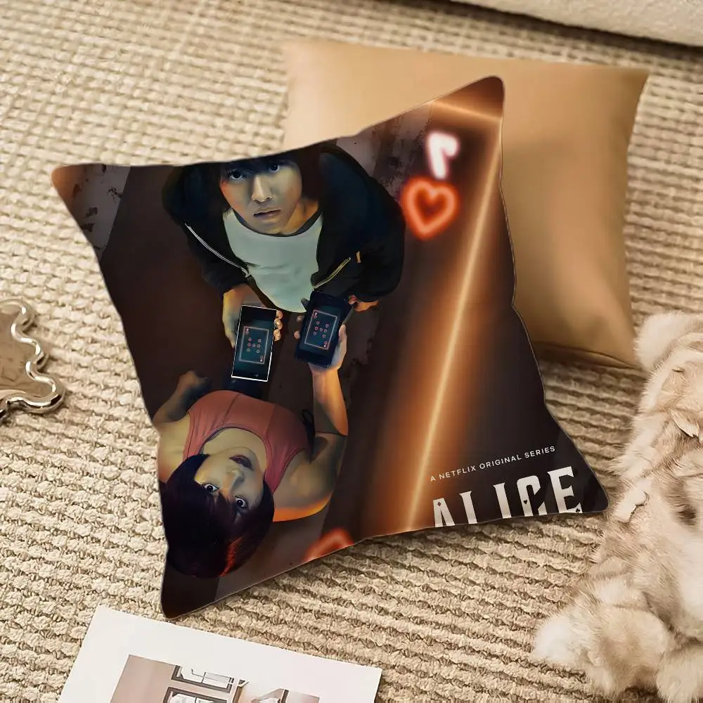 Hot Tv A-Alice In Borderland كيس وسادة مضاد للغبار كيس وسادة غير مرئي أريكة حريرية من القطيفة