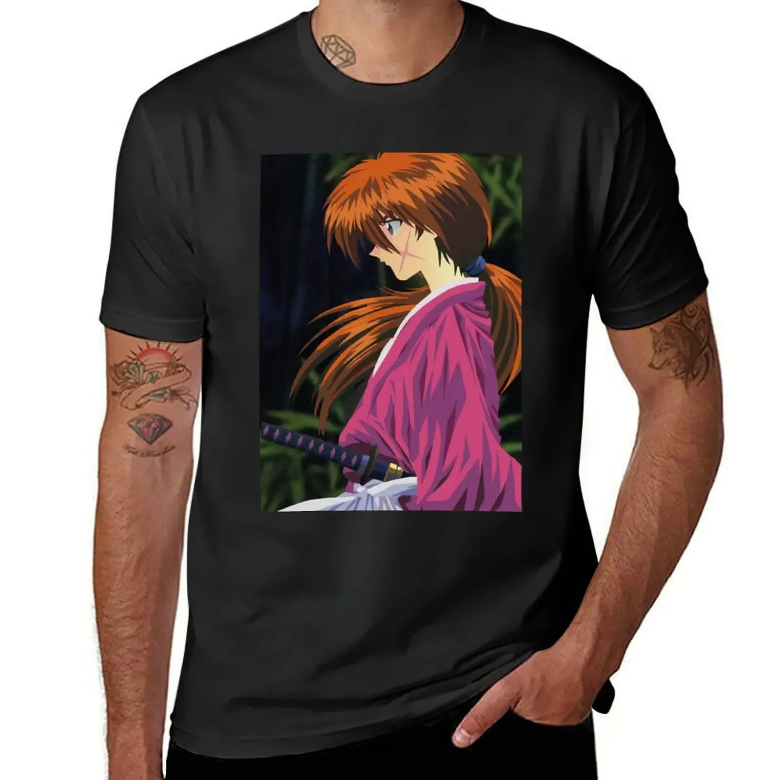 

Himura kenshin T-Shirt oversized graphic tee blanks blacks plain t shirt for men