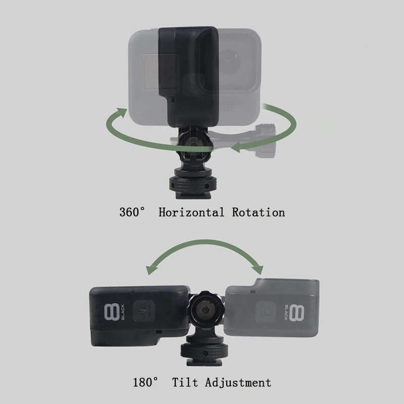 Vis de montage pour trépied et monopode, accessoires pour GoPro 12, 11, 10, 9, 8, 7, DJI Action 3, 4 Camera, adaptateur de sabot 1/4 en effet chaud