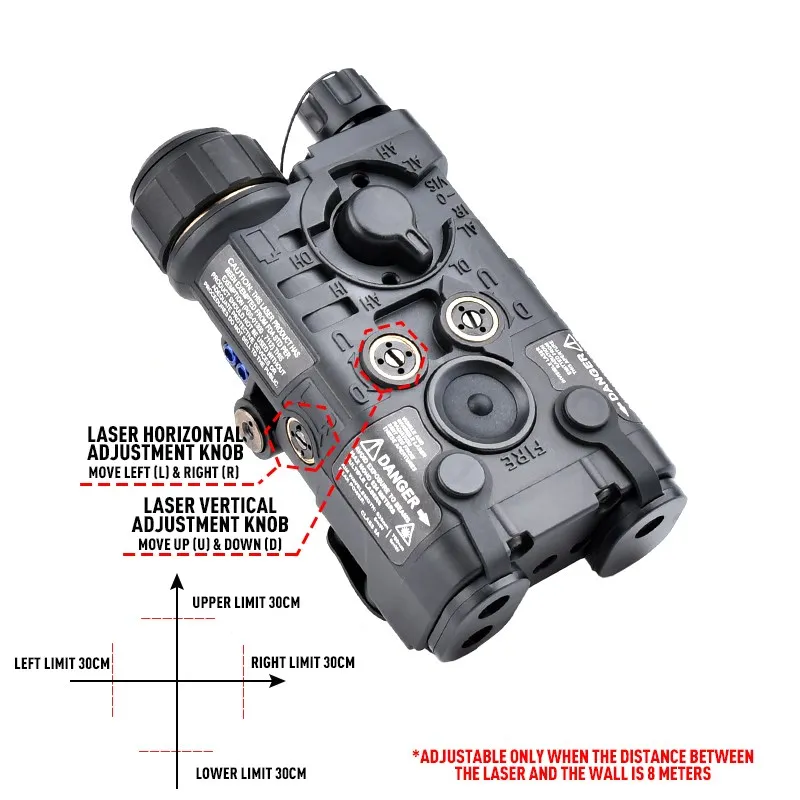 WADSN Tactical NGAL LED White Flashlight Green Blue Red Dot Laser IR Aiming For 20MM Rail Airsoft Weapon Hunting Accessories