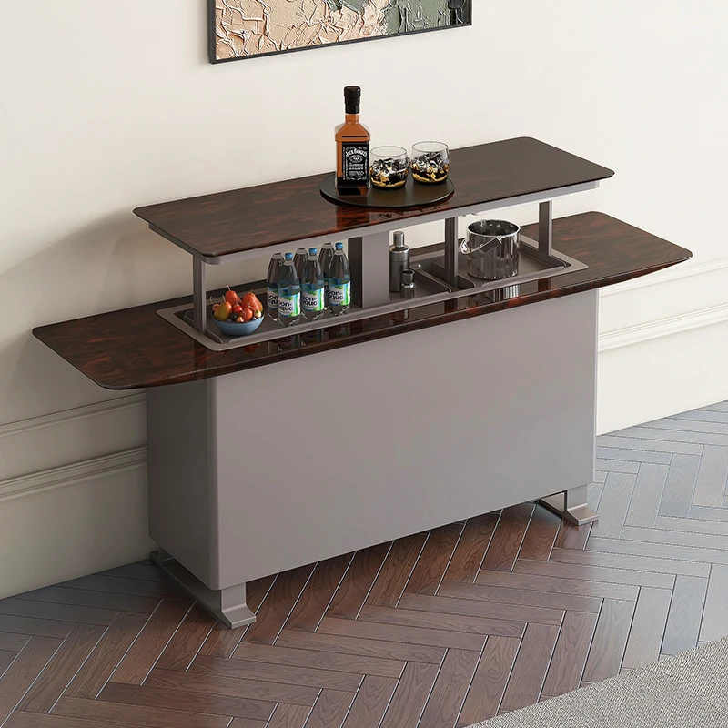 -ForLatest Design Intelligent Sideboard Table Multi-functional Smart Dining Cabinet With LED Light With Fridge&