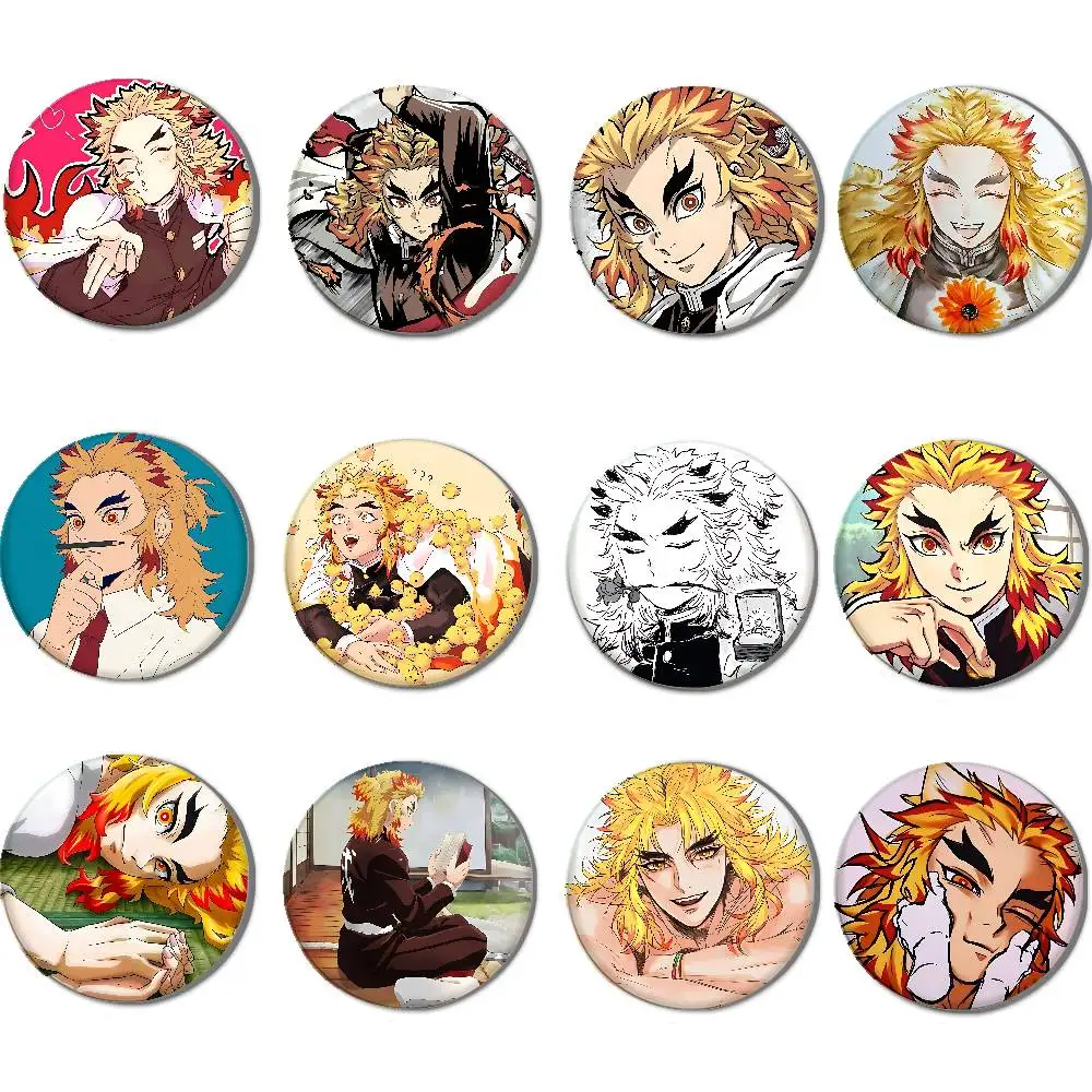 

Cute R-Rengoku K-kyojuro Badges Button PinsBrooch Creative Funny Quotes Badge Clothes Backpack Jewelry Gift For Kids Friends