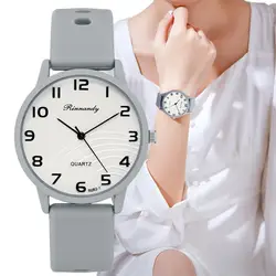 Fashion Lady Hot Sales Watches Leisure Grey Digital Simple Women Quartz Watch Sports Silicone Strap Ladies Clock Wristwatches