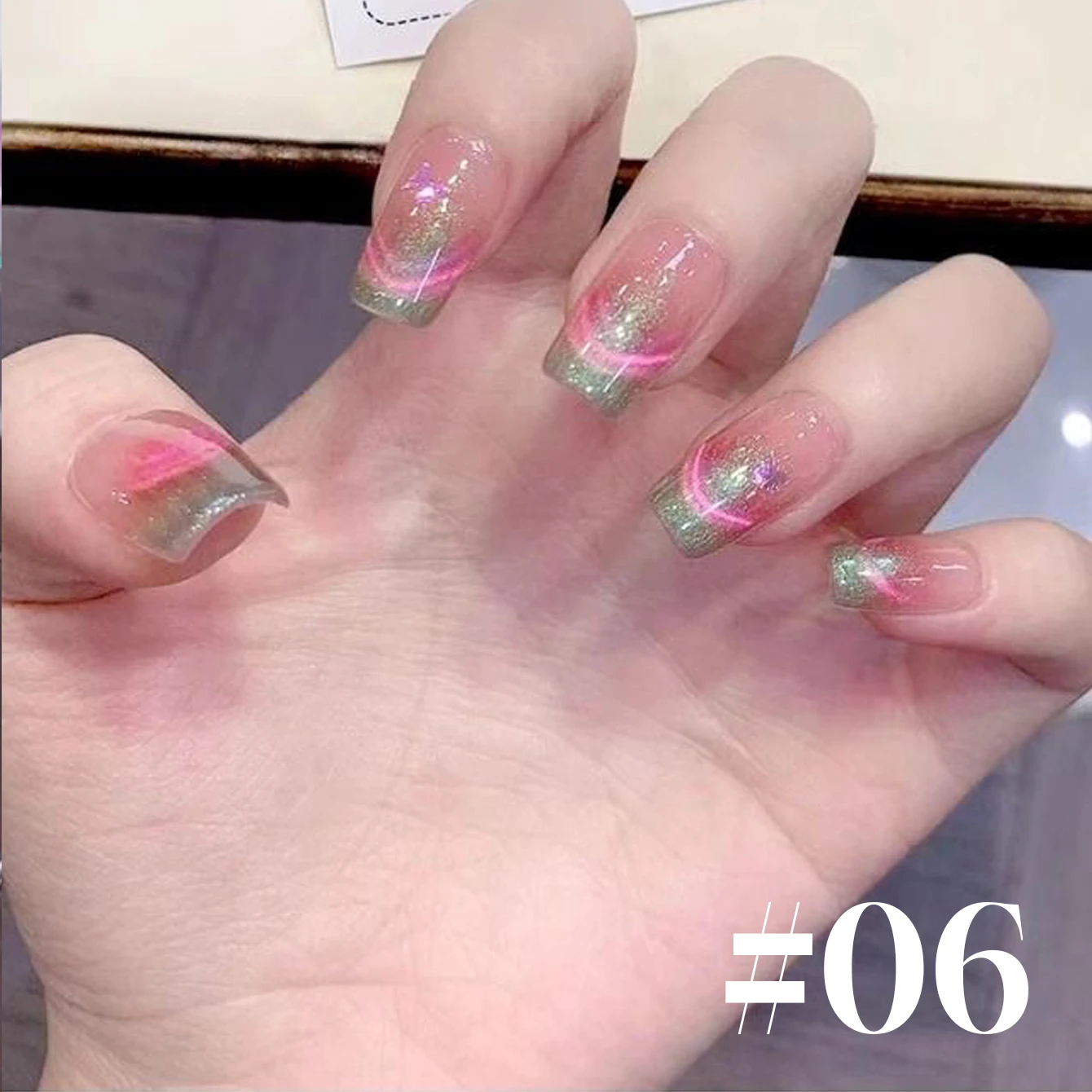 12ML 1-9PCS Halloween Summer Nails Antarctic Light Nail Glue 6 Color Glitter Cat Eye Magnet Gel Nail Polish Nail Art Blue Nails