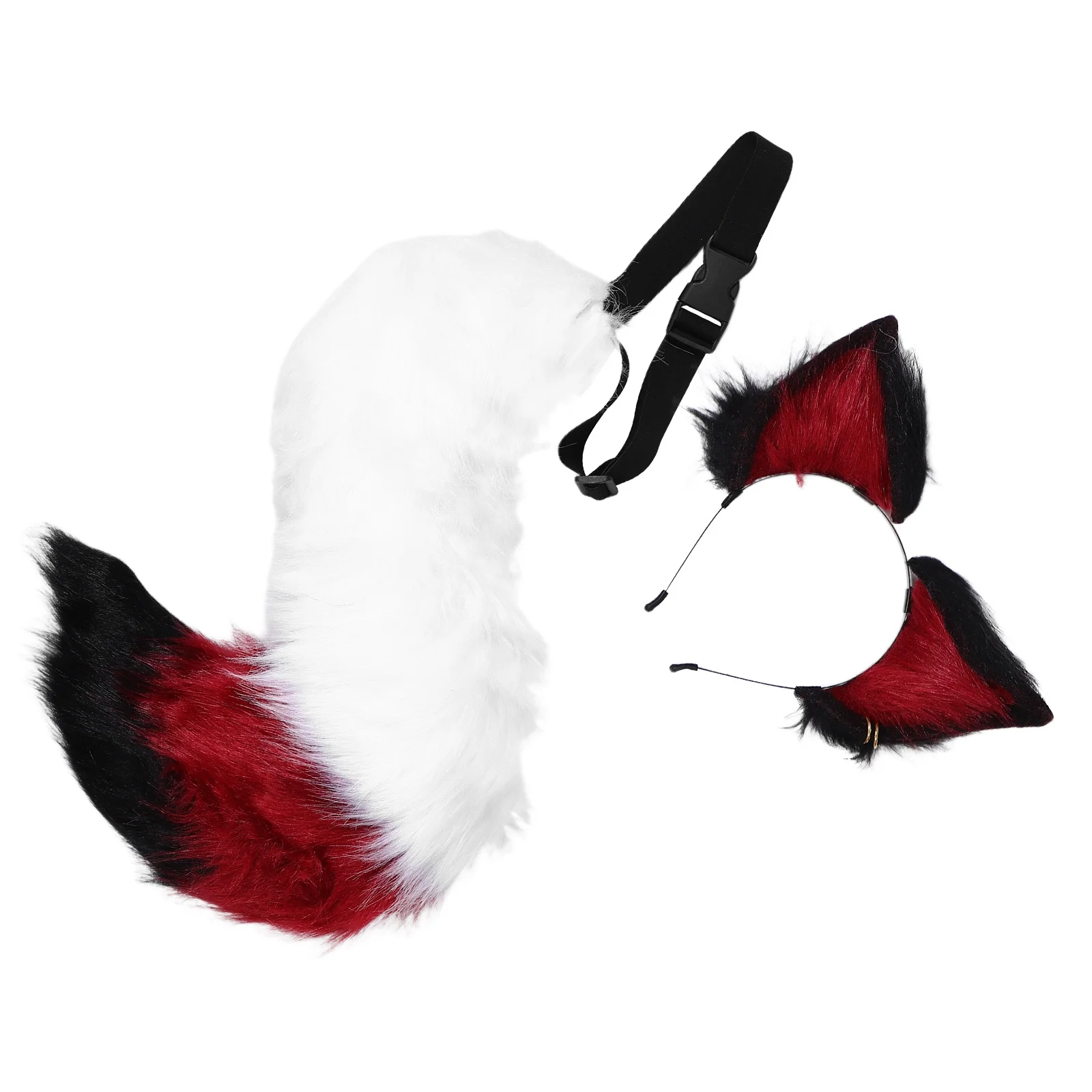 1 Set Vos Oor Hoofdband Set Faux Realistisch Aanvoelend Halloween Cosplay Kostuum Accessoires Voor Vrouwen Conventies Rollenspel Harig