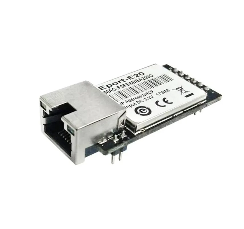 

Eport-E20 Network Server Port Free RTOS TTL Serial to Ethernet Embedded Module DHCP 3.3V TCP IP Telnet Wifi