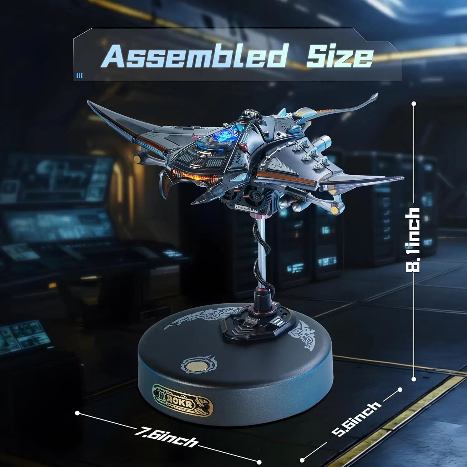 Robotime Rokr Manta Ray Kits de modelos de plástico mecánicos para adultos para construir rompecabezas 3D decoración Idea de regalo para coleccionistas de juguetes hombres