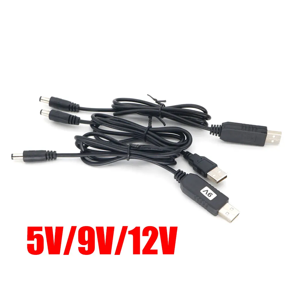 1PCS USB Power Boost Line DC 5V to DC 9V / 12V Step UP Module USB Converter Adapter Cable 5.5*2.1mm Plug