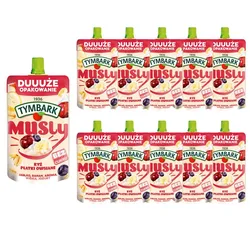 Tymbark Musly ryż płatki owsiane jabłko banan aronia wiśnia jogurt 170 g x 10 sztuk