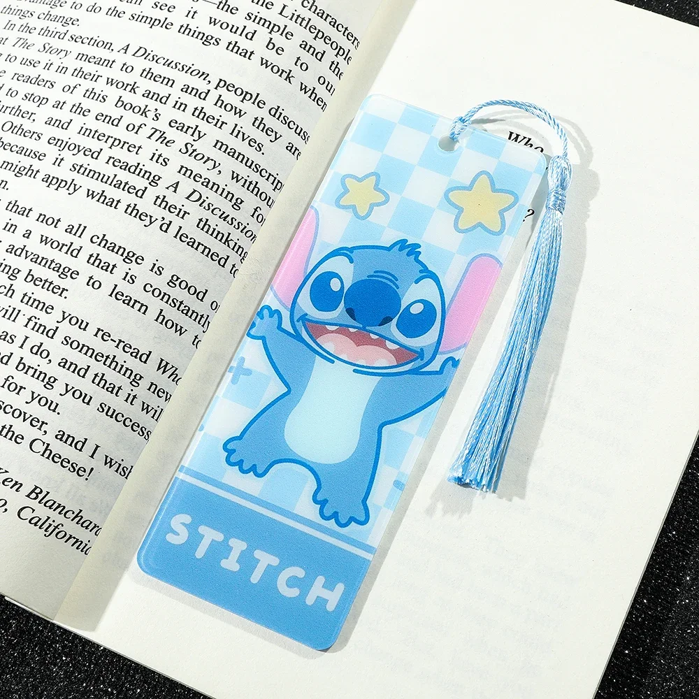 

Disney Stitch Bookmarks Anime Girls Collection Acrylic Bookmarks Book Lovers Student Friends Reading Markers Children Toys